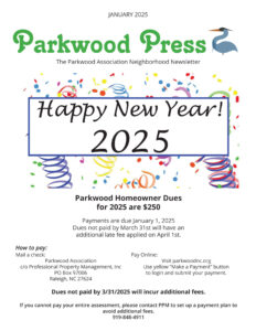 Cover of Parkwood Press for January 2025