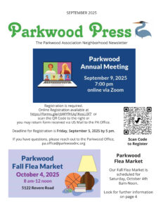 cover of the September 2025 issue of Parkwood Press