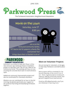 Parkwood Press - June 2026 available here as a pdf for download.