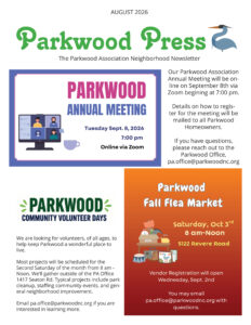 Cover of the August 2026 Issue of Parkwood Press
